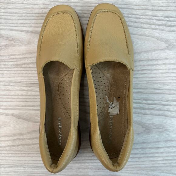 Easy Spirit Abide Loafer WMNS 8 Light Natural Leather Slip-On Comfort Cushioned - Picture 8 of 9